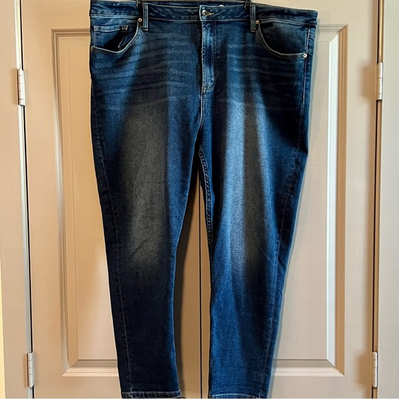 Max Studio Indigo High Rise Ankle Skinny Jeans - Picture 7 of 7
